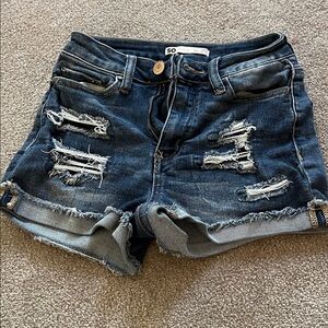 SO Denim Ripped Jean Shorts